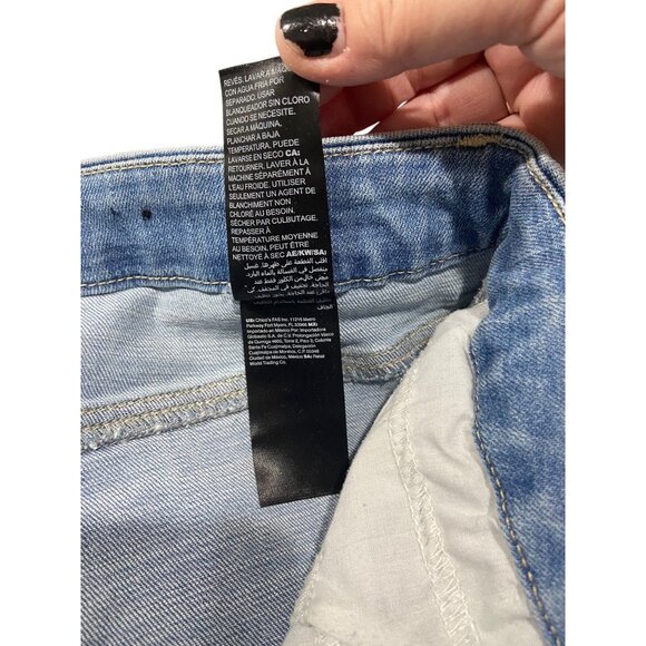 Chico’s So Slimming Girlfriend Crop Jeans Blue Size 1(M Short) Coastal Preppy - Picture 5 of 13